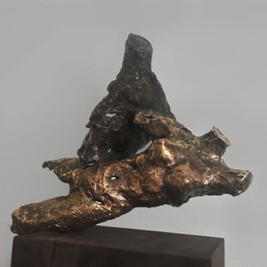 ERGO _   bronzo su base di ferro, cm 35 x 28,5 x 26, esemplare unico