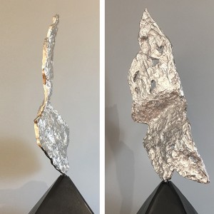 IO VOLO _  2017 _ bronzo cromato palladio su base di ferro, cm 57,5 x 36,5 x 27 , esemplare unico